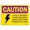 Signmission OSHA RADIATION, Class I Invisible Laser Radiation, 10in X 7in Rigid Plastic, 7" H, 10" W, Landscape OS-CR-P-710-L-10135 - alternate 1